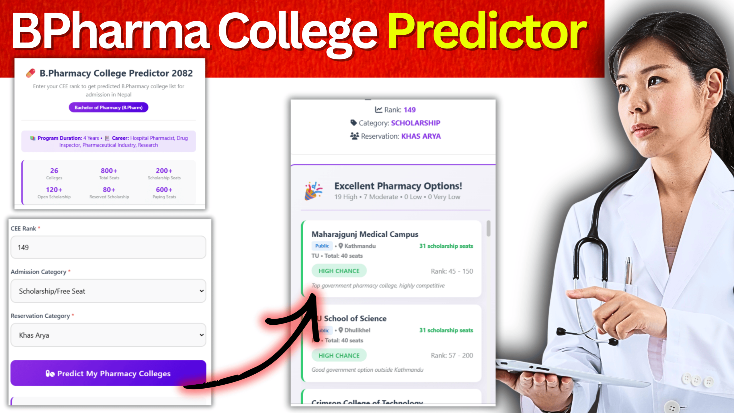 CEE B.Pharmacy College Predictor: Find Your Best Fit Medical College