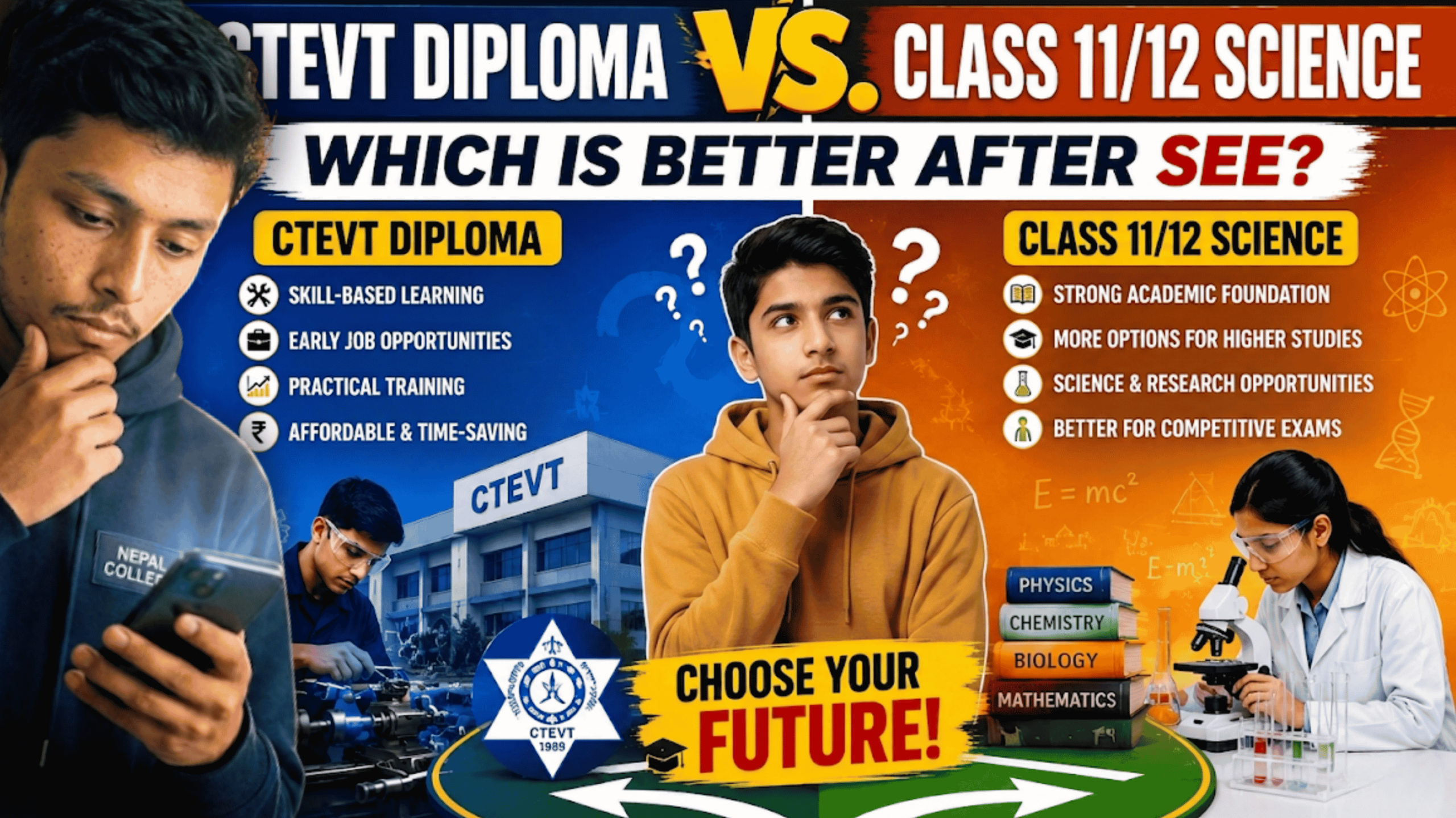 CTEVT Diploma vs. Class 11/12 Science: Which is Better After SEE?